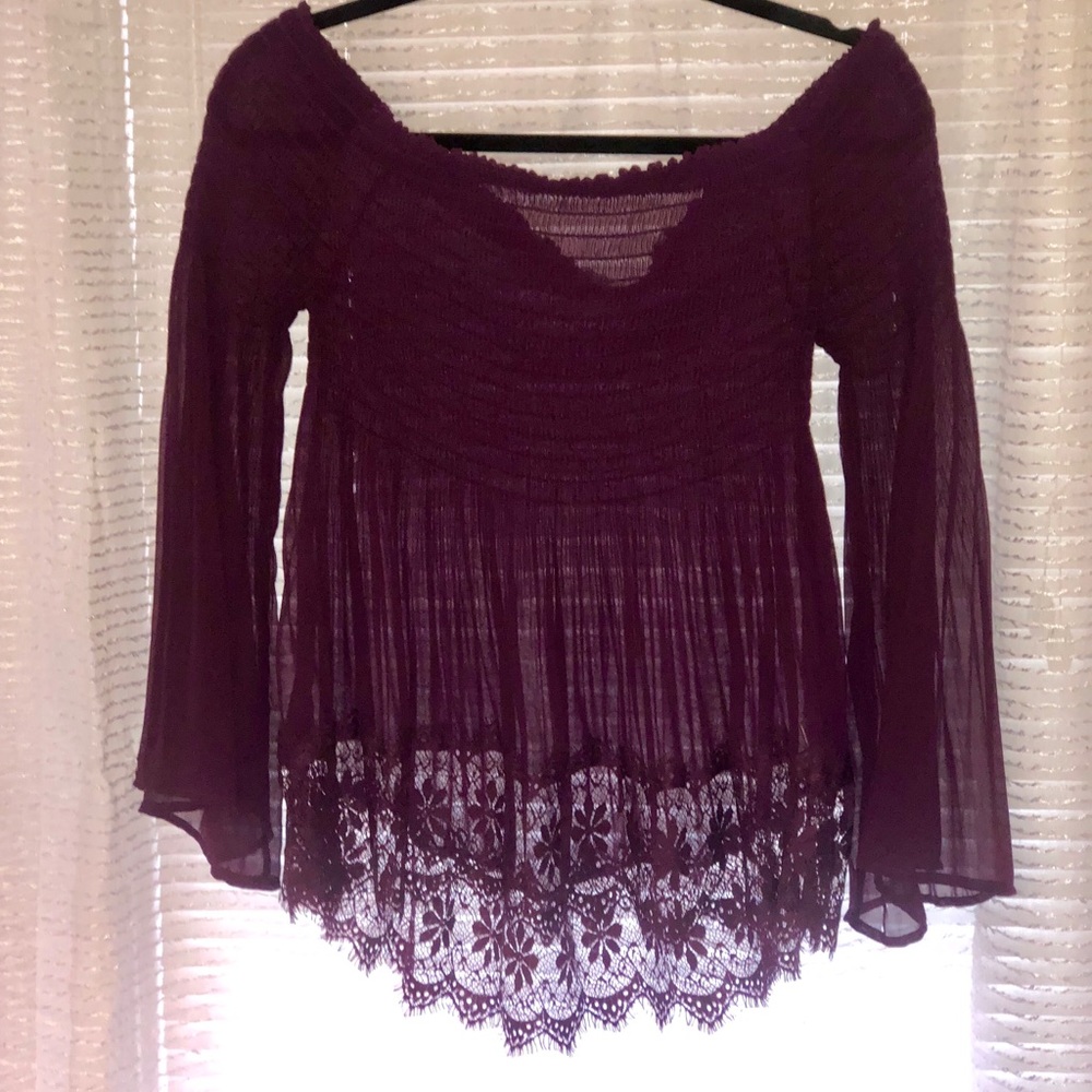 Lace detail blouse
